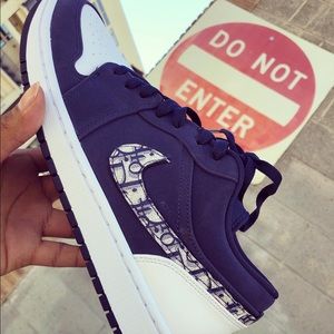 Custom Midnight navy blue Nike suede Dior.